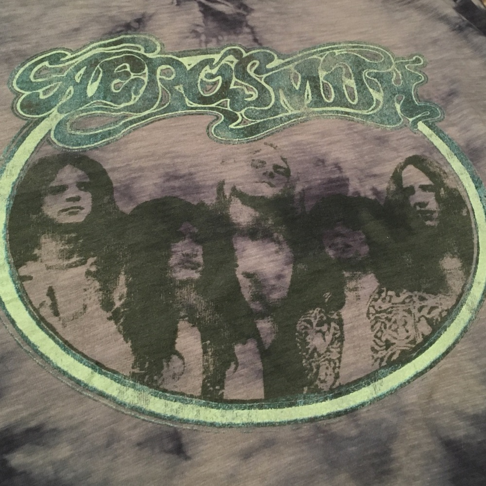 Knit Riot tie dye vintage inspired Aerosmith tee